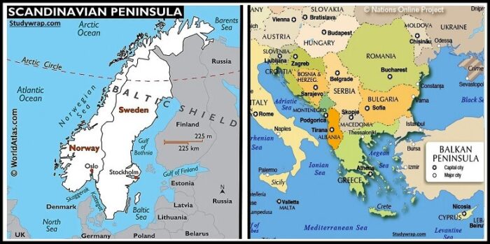 Important Peninsulas Of The World Study Wrap