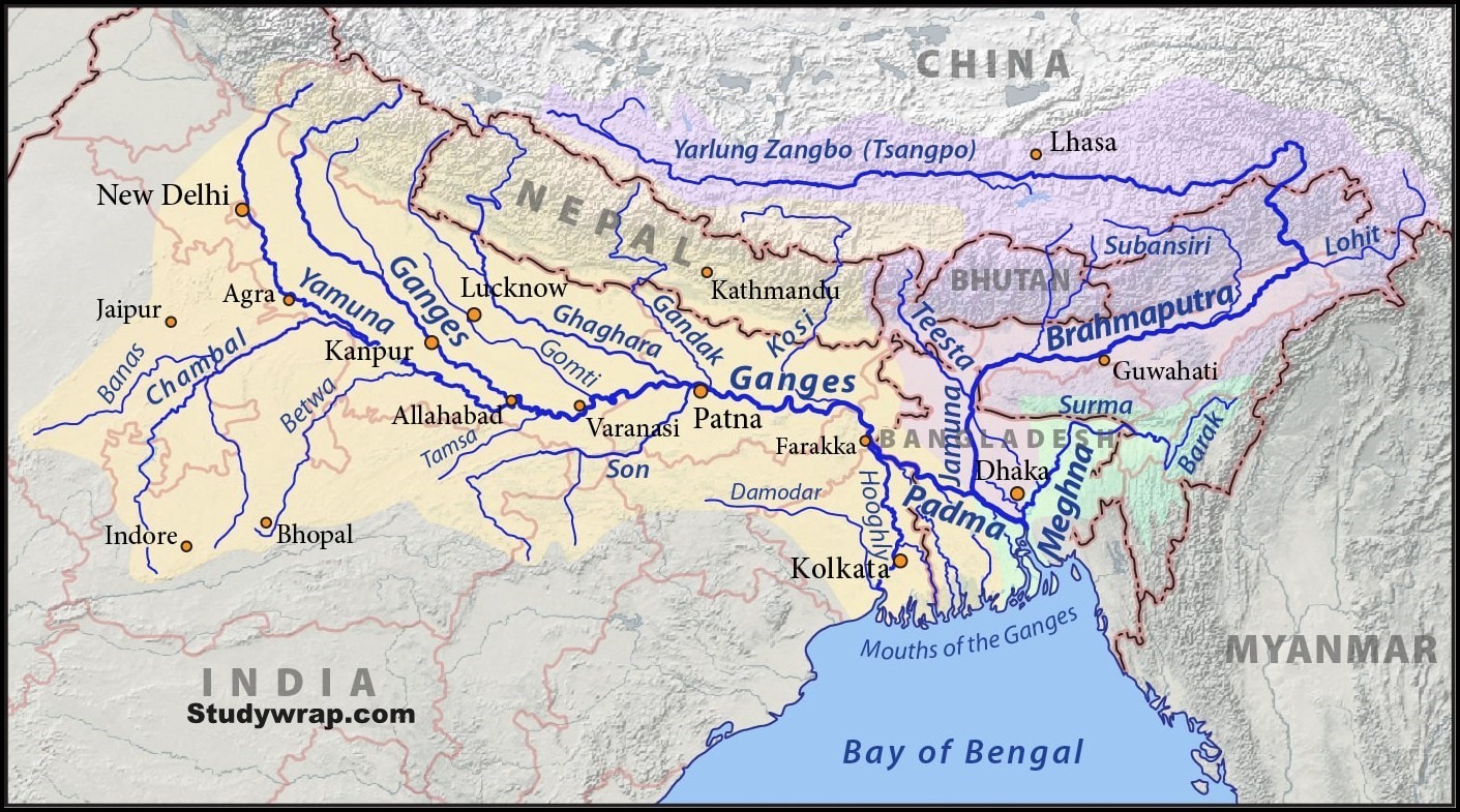 Tributaries of Ganga,Tributaries of Yamuna, Tributaries of Brahamaputra 