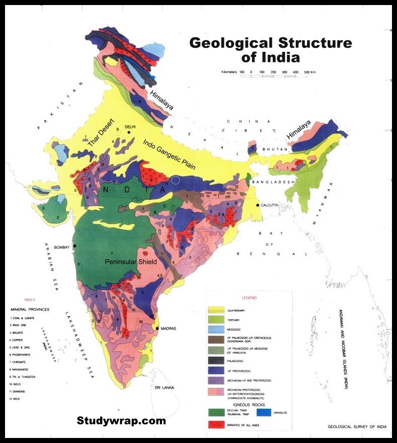 Geological Regions Of India 