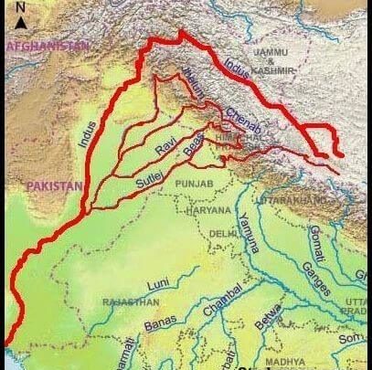Indus River System, Major Tributaries of Indus River System