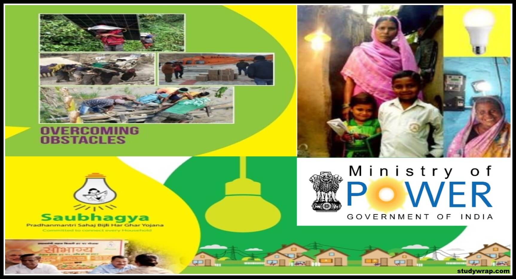 Government Schemes of Ministry of Power, SAUBHAGYA, UDAY, GRAM JYOTI YOJANA, NATIONAL LED PROGRAMME, SAATHI etc., Complete Notes on Government Schemes....