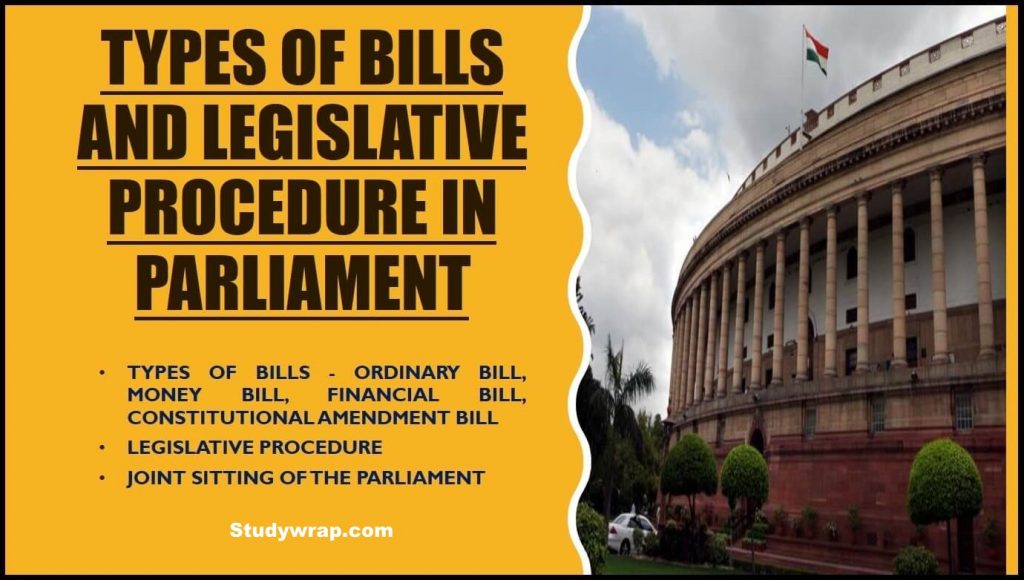 Types of Bills in Parliament and their Legislative Procedure - Study Wrap