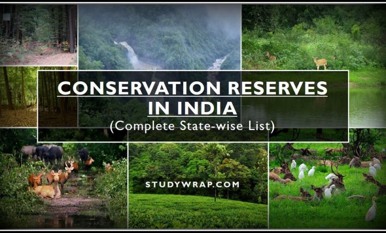 What is Conservation Reserves in India?, Objective, Decleration, Complete statewise list of Conservation Reserves in India, Protected Areas.. studywrap.com