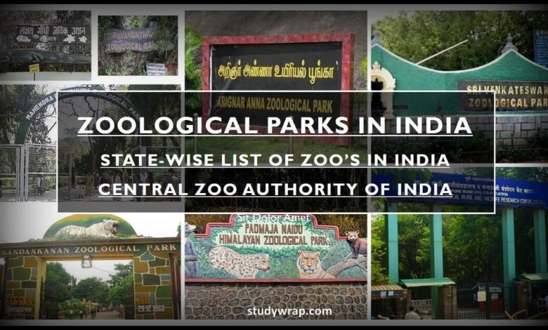 What is Zoological Parks?, List of Zoos in India, Zoological Parks in India, Central Zoo Authority of India, State wise list of zoos...