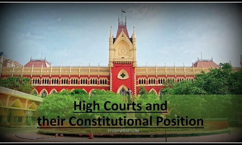 High Court of States, Constitutional Position of High Court, Historical Background, Organisation of High Court, Indian Polity Notes....