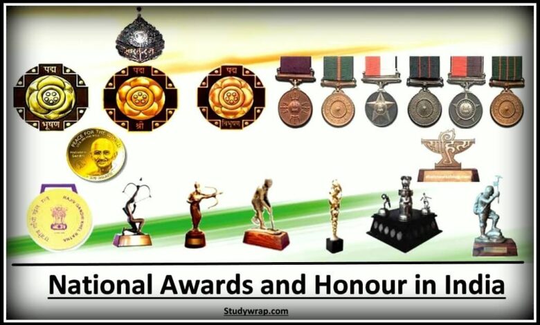 National Awards and Honour in India, Civilian Awards, Gallantry Awards, Peace Awards, Sports Awards, Literature Awards, Jeevan Raksha Padak..